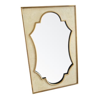 Modern Grasscloth Mirror For Sale