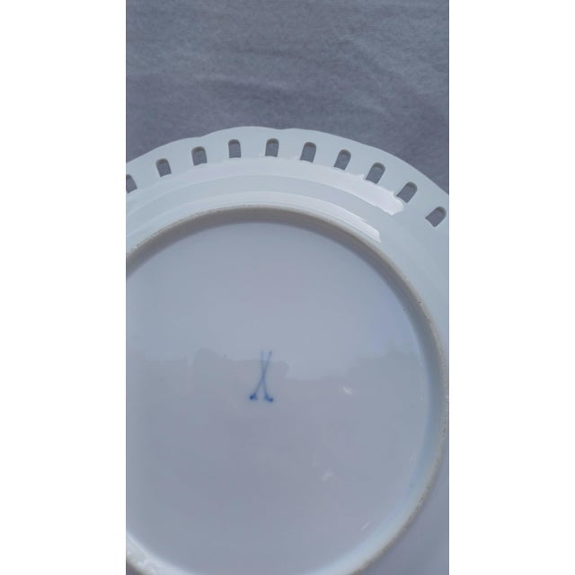 Antique Pierced Plate from Meissen, 1860 For Sale - Image 10 of 13