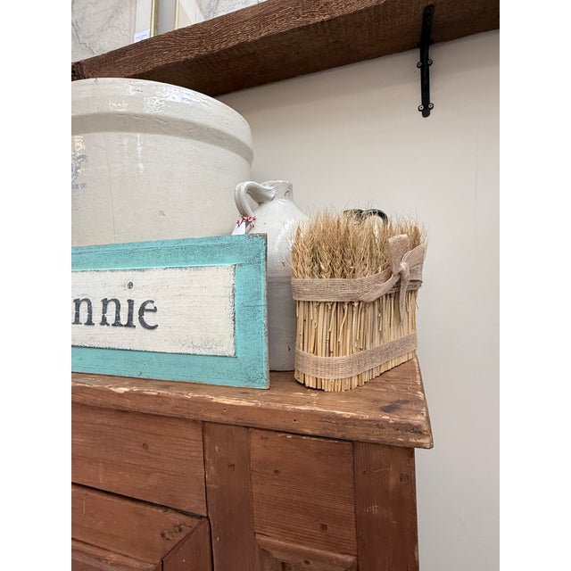 Wood Antique English Pine Cabinet For Sale - Image 7 of 11