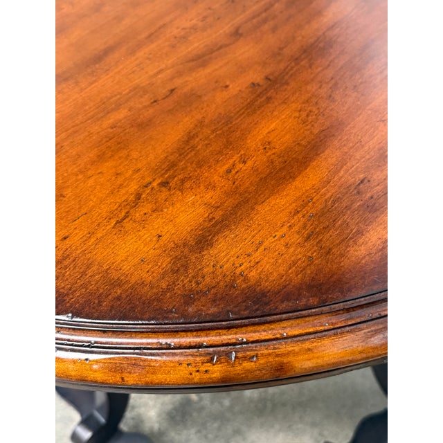 Woodbridge Furniture Woodbridge Furniture Metal Base With Rustic Wood Top Center Table For Sale - Image 4 of 12