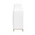 Pasargad Home Polara Modern White Sideboard With Geometric Doors For Sale - Image 4 of 12