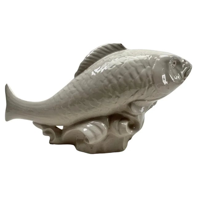 This stylish Fish sculpture dates to the late 1950s-1960s and was fabricated in Italy. The piece is in Good condition and...
