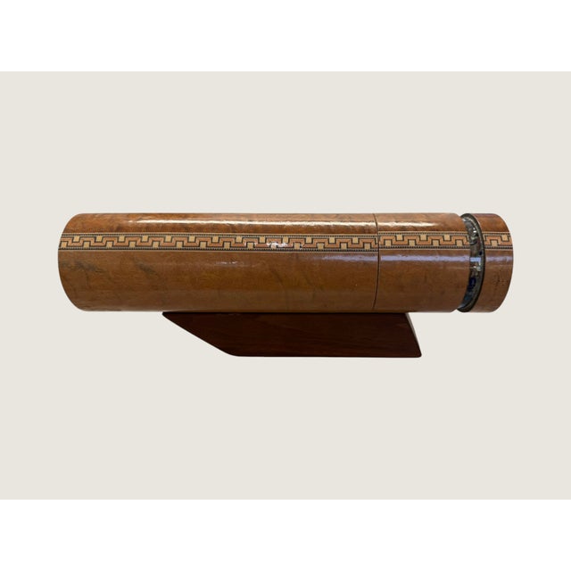Mark & Carol Reynolds Kaleidovisions Signed Inlaid Wood Kaleidoscope W/ Stand For Sale - Image 9 of 10