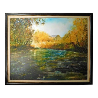 Dave Iles Autumn Out West on Canvas Hand Signed Original Painting on Canvas For Sale