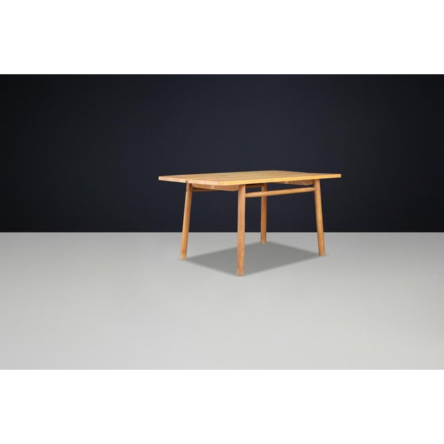 Dining Table in Beechwood by Pierre Gautier-Delaye, France, 1950s For Sale - Image 3 of 10