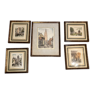 Collection of 5 Framed Limited Edition Signed Prints by Linck Sarouk