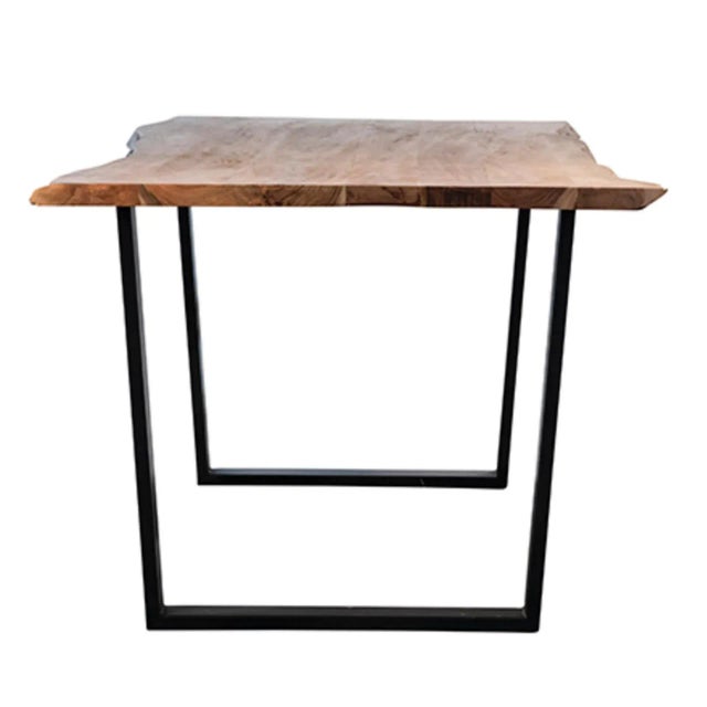 Contemporary Live Edge Acacia Dining Table For Sale - Image 3 of 6