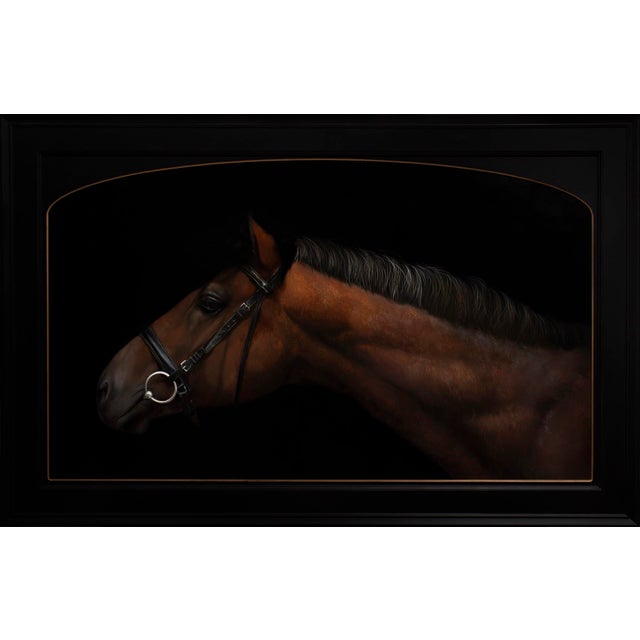 Fortification by Che Leviathan | Oil on Panel Portrait of a Horse's Head For Sale