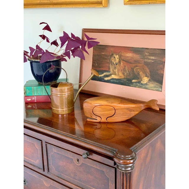 Wood Hand Carved Vintage Whale Puzzle Box For Sale - Image 7 of 9