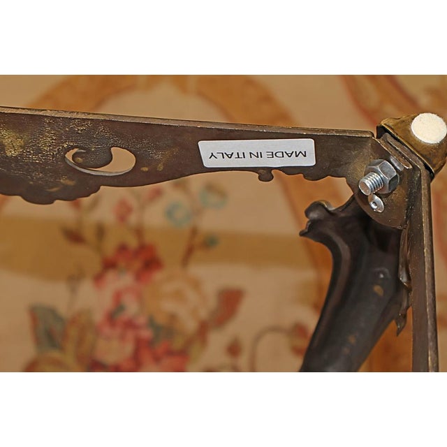 1990s Italian Square Bronze and Marble Two Tier End Table Pedestal Table For Sale - Image 11 of 11