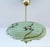1930s Art Deco Pendant Light in Green Marble Glass, 1930s For Sale - Image 5 of 18