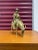 Early 20th Century Chinese Iron Bronze Gilt Man Scholar Riding a Horse Mule Statue Doorstop For Sale - Image 10 of 10