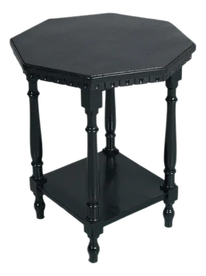Antique Hoctagonal Tuscany Coffee Table in Black Walnut by Dini & Puccini, 1930s