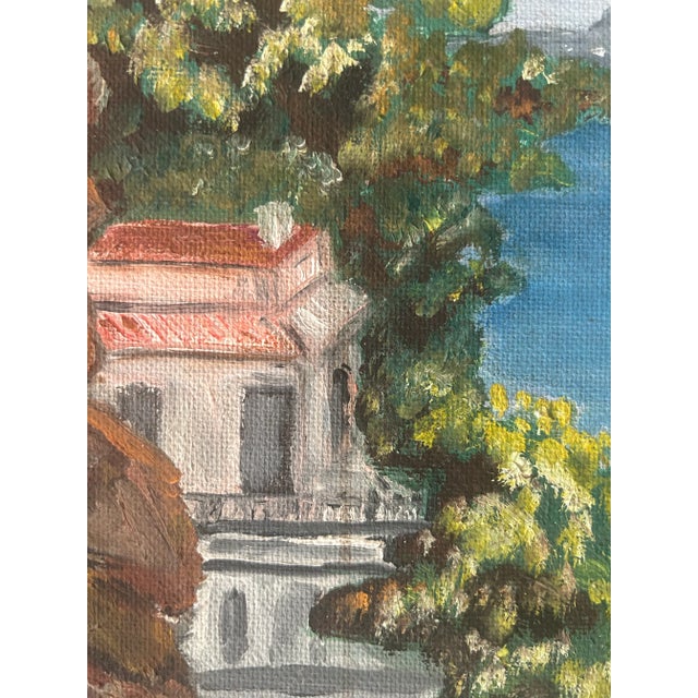 1975 California Chic Original Cityscape, "Telegraph Hill", Oil on Board, Framed For Sale - Image 11 of 11