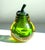 A beautiful and rare color on this set of Mid Century Modern Murano glass bookends in the shape of an apple and a pear. A...