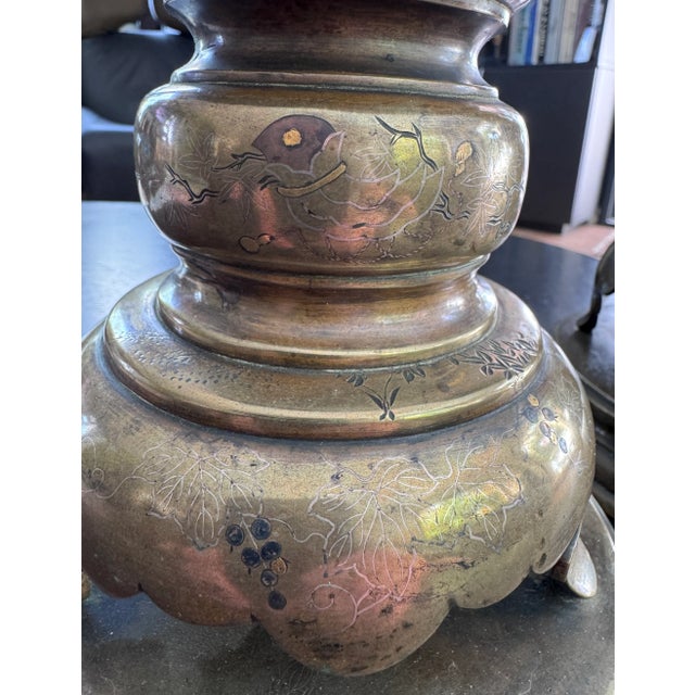 Meiji Shibuichi Vases, Set of 2 For Sale - Image 18 of 18