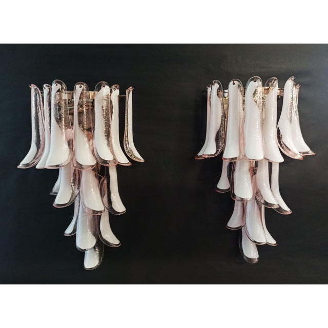 Pink Mid-Century Italian Pink Wall Sconces, 1990s, Set of 3 For Sale - Image 8 of 16