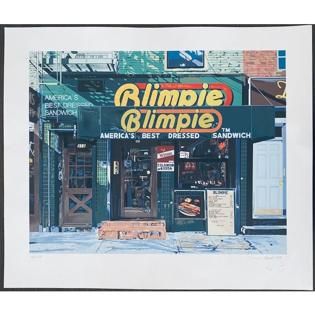 Charles Ford, Blimpie, America's Best Dressed Sandwich Pop Art Photo Realist Silkscreen Litho, 1989 For Sale - Image 9 of 9