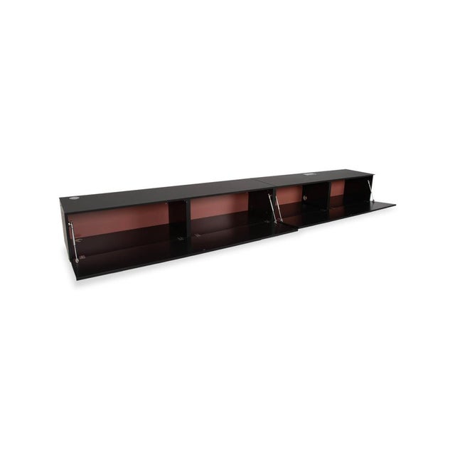 3900 Sideboard in Black Wood and Anthracite Glass from Contur For Sale - Image 4 of 16