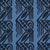 Abstract SAMPLE - Schumacher X Drusus Tabor Venetian Zig Zag Block Print Fabric In Black On Blue For Sale - Image 3 of 4
