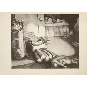 1939 After Wanda Gag "Siesta", First Edition Period Offset Lithograph