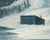 Realism Early 20th Century Winter Snowy Cabin Oil Painting Signed Landscape For Sale - Image 3 of 7