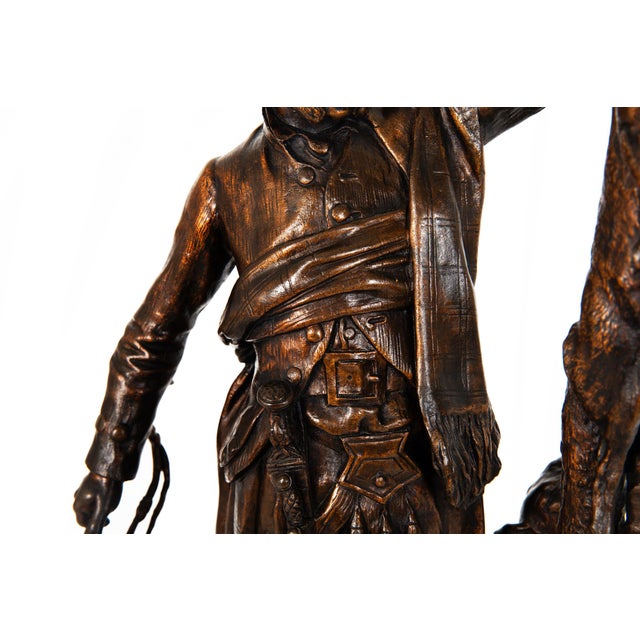 Brown French Antique Bronze Sculpture “Scottish Hunter”, Pierre Jules Mene Ca. 1900 For Sale - Image 8 of 18