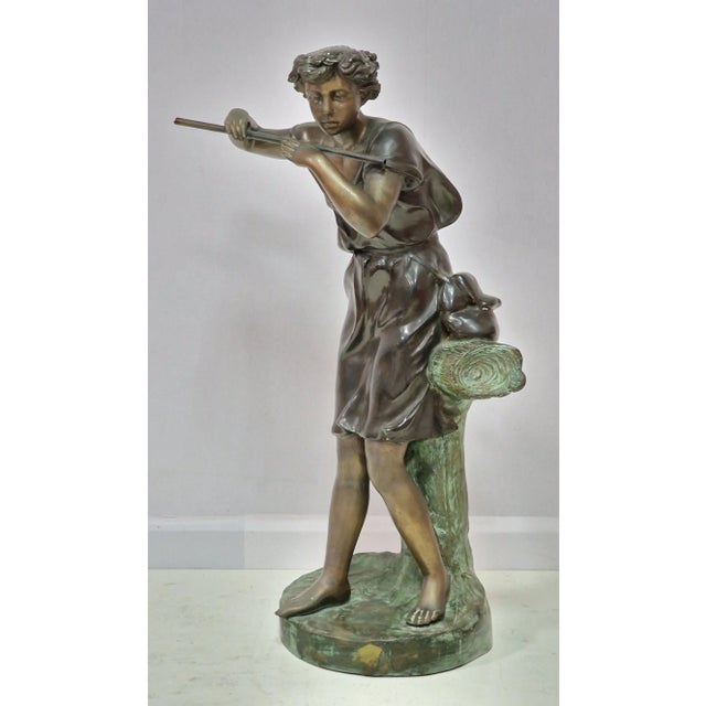 Brown Italian Artist, Lost Wax Figure, 1960s, Bronze For Sale - Image 8 of 8