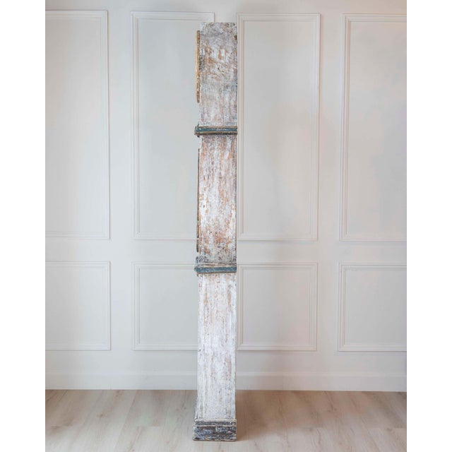 19th Century Scandinavian Painted Pine Longcase Clock For Sale - Image 10 of 11