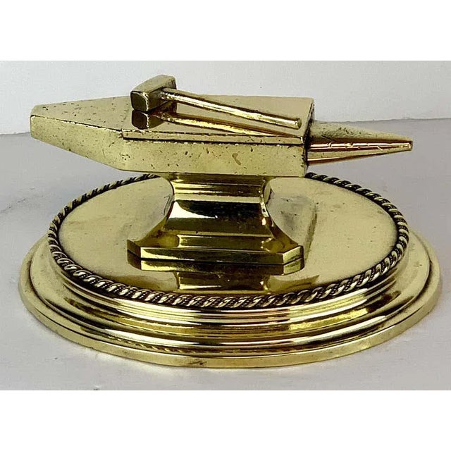 19th Century Antique English Brass Anvil Matchstrike For Sale - Image 4 of 13