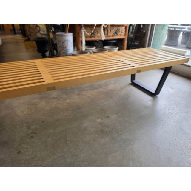 Wood George Nelson for Herman Miller Slat Bench For Sale - Image 7 of 16