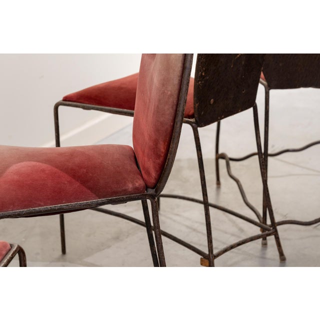 Vintage Surrealist French Iron Chairs, 1980s, Set of 6 For Sale - Image 13 of 14