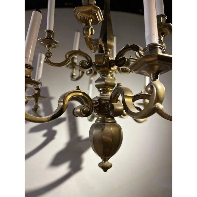1920s 1920s Dutch Bronze Chandelier For Sale - Image 5 of 12