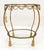 Italian Gold Gilt Steel Rope Style Kidney Shape Glass top Side Lamp Table Mint For Sale - Image 11 of 17