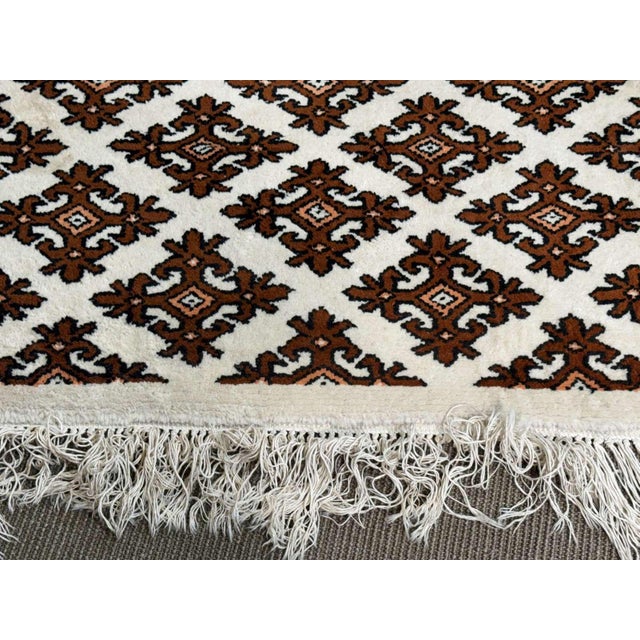 Textile Tunisian Handmade Wool Rug For Sale - Image 7 of 10