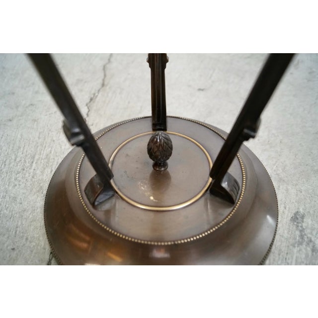1980’s Art Deco Solid Brass & Marble Lion’s Head Side Table For Sale - Image 11 of 12