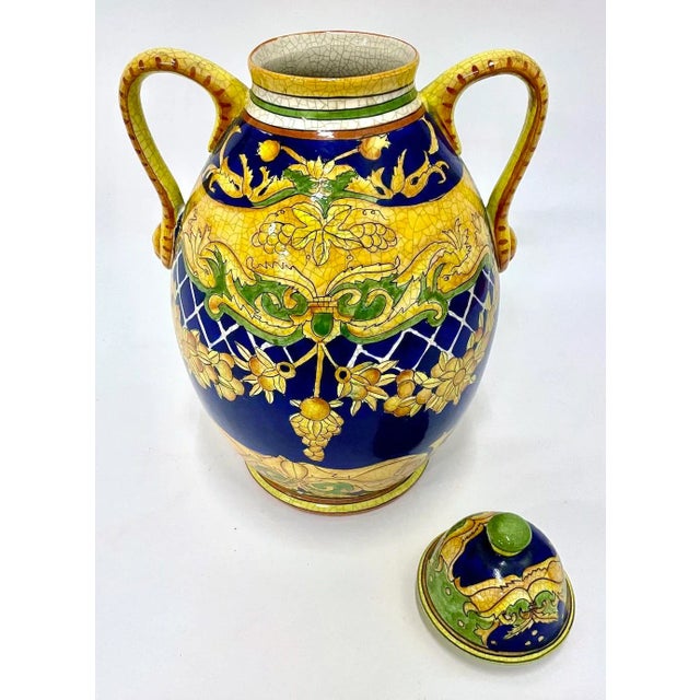 Daruta Style Lemon & Acanthus Canister For Sale - Image 4 of 9