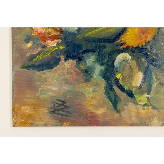 1960s Expressionist Artist, Summer Bouquet, 1960s, Oil on Plate, Framed For Sale - Image 5 of 10