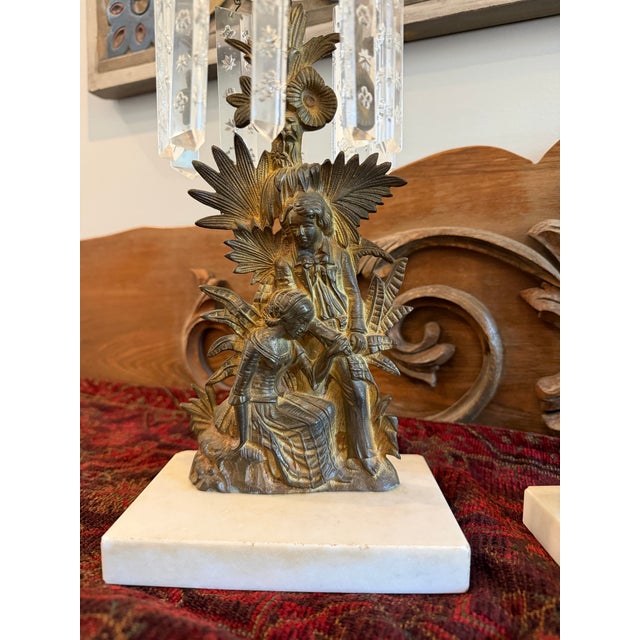 Add a stunning pair of authentic Victorian elegance to your collection with these Antique Victorian Figural Girandole...