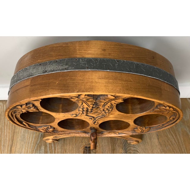Italian Vintage Wooden Tabletop Wine Rack For Sale - Image 3 of 7