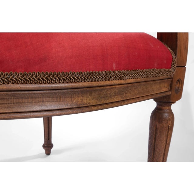 Vintage Wooden Suzani Armchair - Diningroom Chair With Bergere Style For Sale In Philadelphia - Image 6 of 13