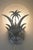 Rare Matched Pair French Art Deco Tropic Palm Aluminum Glass Wall Sconce Lamps 1920's For Sale - Image 9 of 13