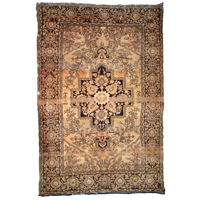 1880s Handmade Antique Persian Sarouk Farahan 3.4' X 5.3' For Sale - Image 10 of 10