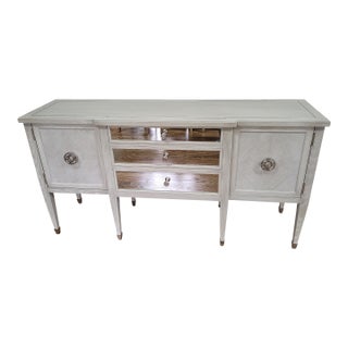 Bernhardt Traditional Sideboard Buffet - Antique Gray For Sale