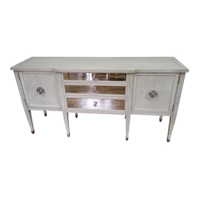 Bernhardt Traditional Sideboard Buffet - Antique Gray For Sale