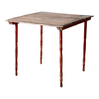 Antique Wooden Folding Table For Sale