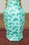 Mid 20th Century Vintage Chinese Turquoise Vase with Spotted Design and Hexagonal Neck For Sale - Image 5 of 10
