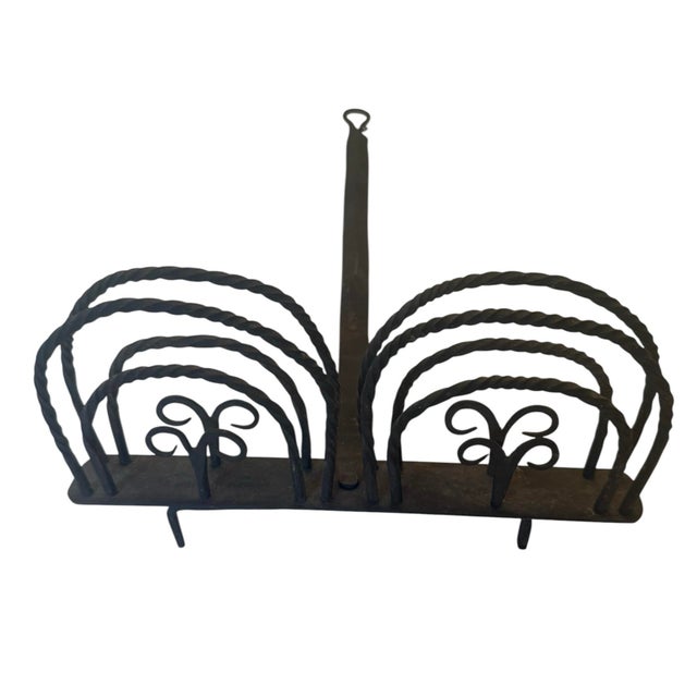 Late 18th Century American Colonial Hand-Forged Wrought Iron Rotary Toaster For Sale - Image 12 of 12