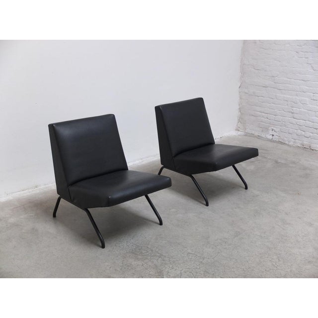 Pierre Guariche Set of Dusseldorf Easy Chairs by Pierre Guariche for Meurop, 1961 For Sale - Image 4 of 18