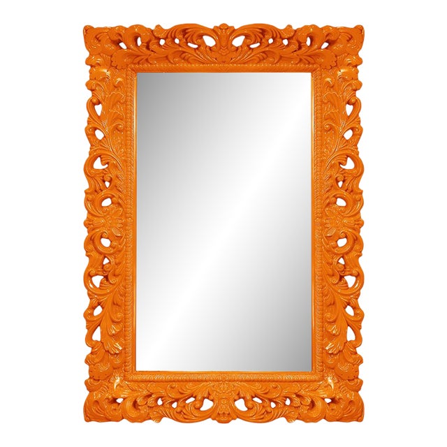 Barcelona Mirror - Glossy Orange For Sale